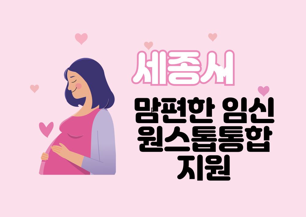 세종시에서만 가능한 맘편한 임신 원스톱 통합서비스 4가지 소개