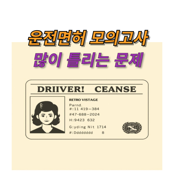 운전면허 모의고사 많이 틀리는 문제