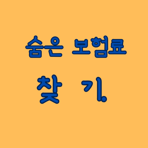 숨은 보험금 조회