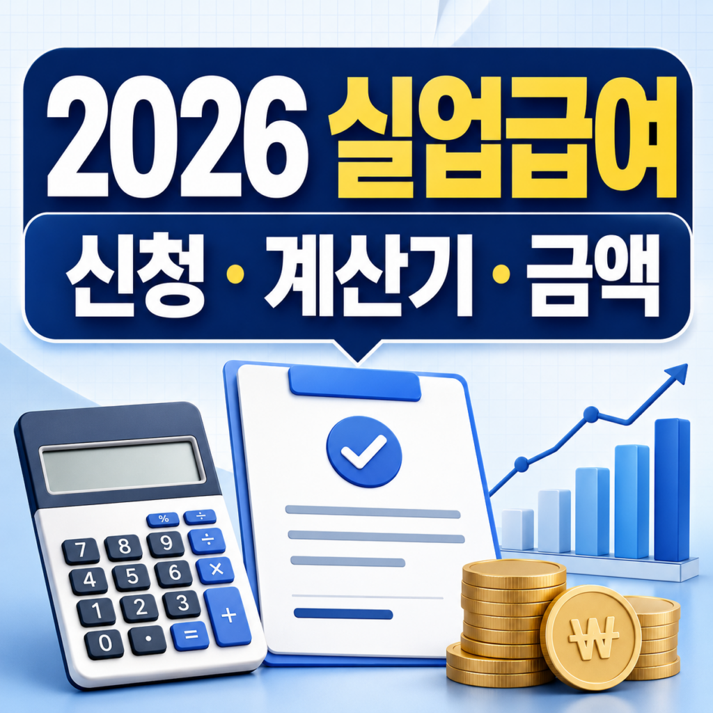 2026 실업급여 신청, 계산기, 금액